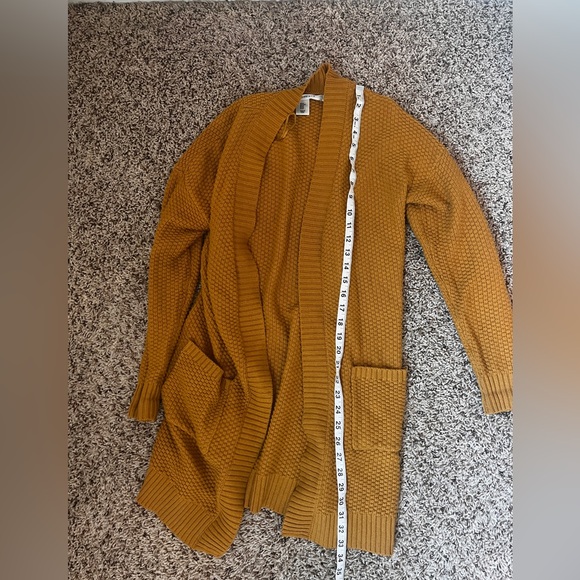 Max Studio Mustard Open-Front Cardigan Size Medium - Picture 14 of 15